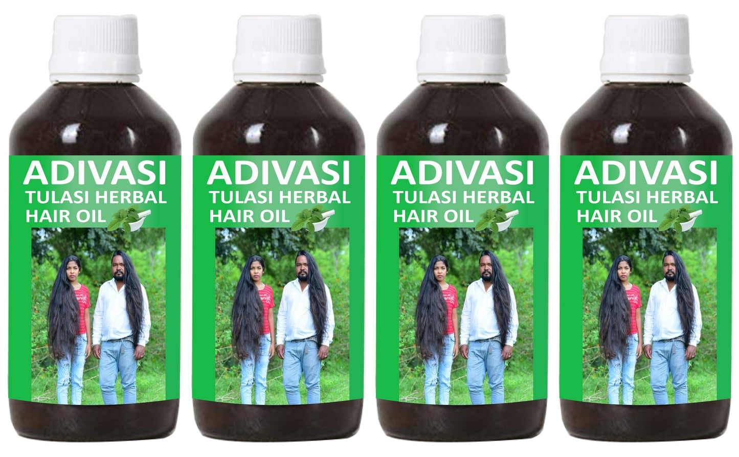 Oilanic Organics Adivasi Tulsi Herbal Hair Oil for Hair Fall And Hair Growths  Ayurvedic Combo pack of 4 bottles of 125 ml(500 ML)