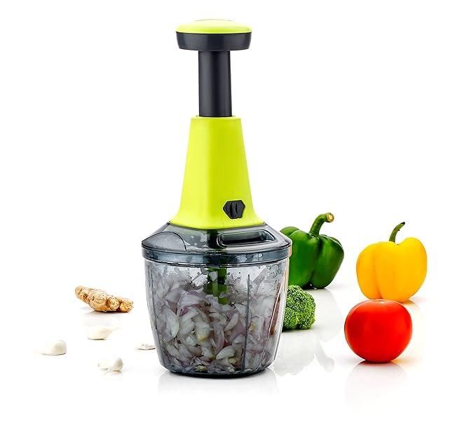 Food Chopper , Steel Large Manual Hand-Press Vegetable Chopper