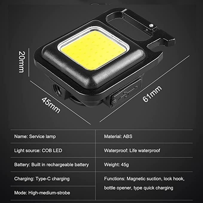 Mini LED COB Flashlight , Keychain Light, Rechargeable Flashlights