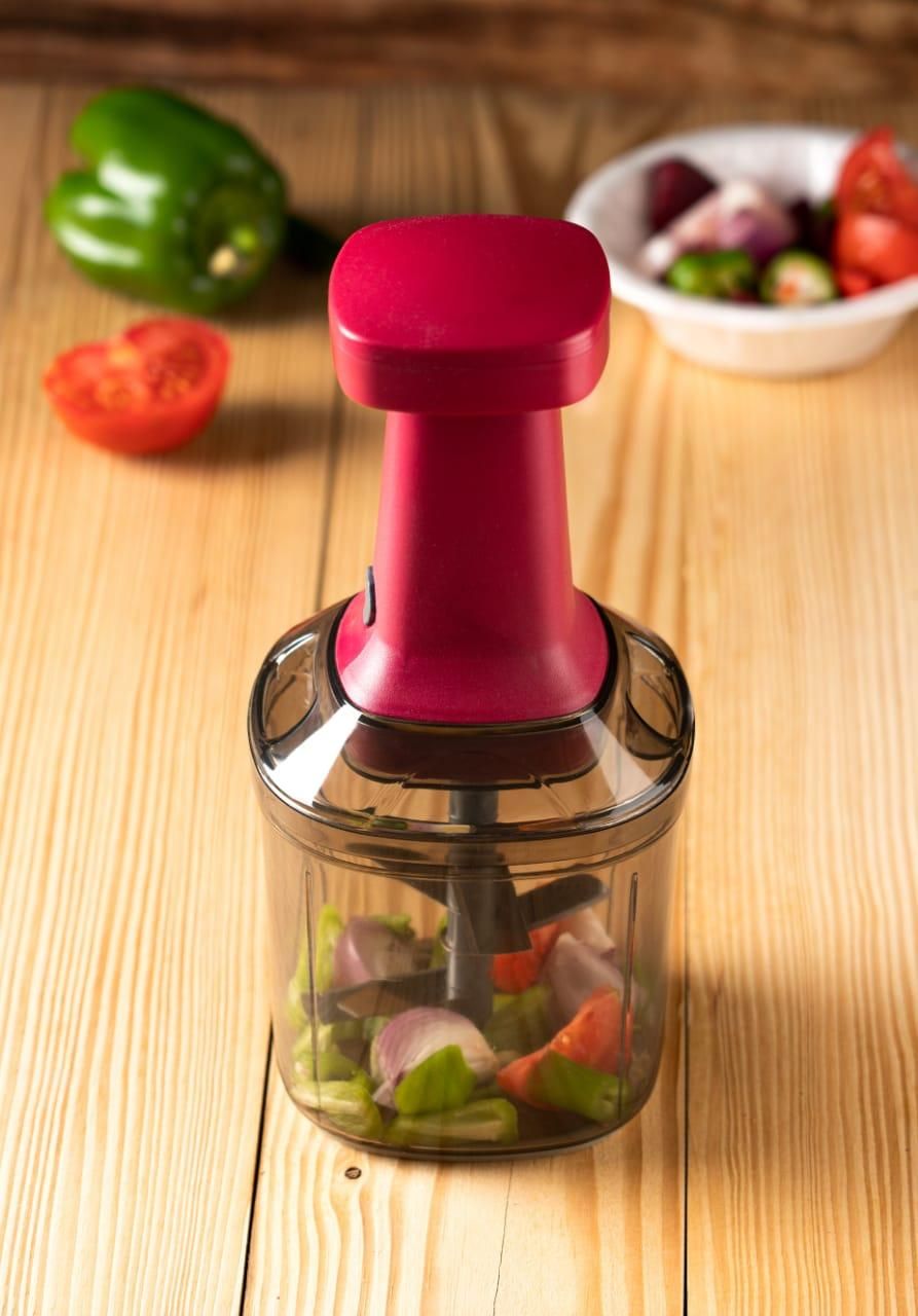 Food Chopper , Steel Large Manual Hand-Press Vegetable Chopper